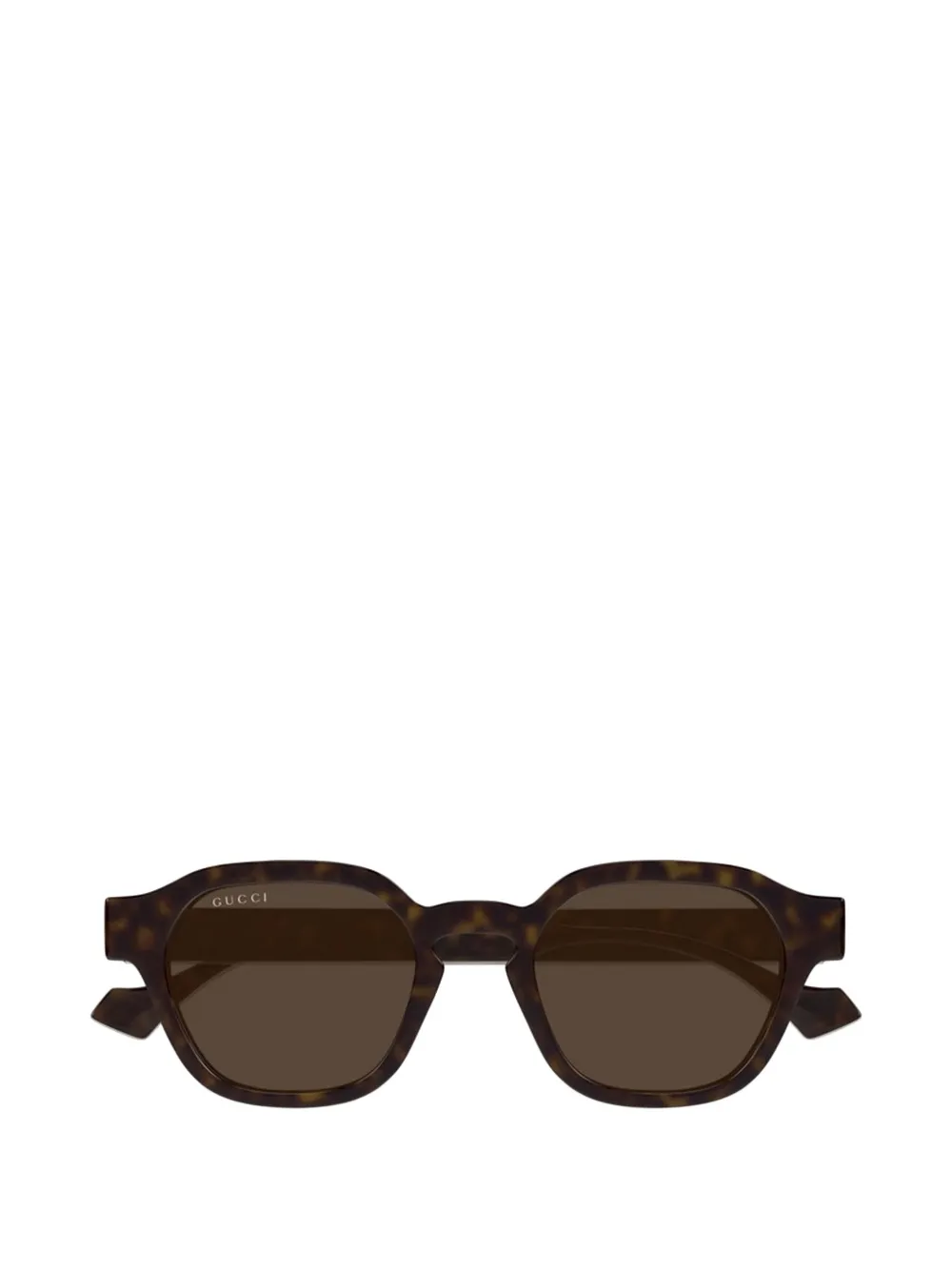 Gucci Eyewear tortoiseshell-effect geometric-frame sunglasses - Marrone