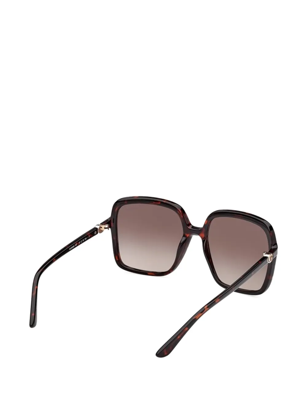 GUESS EYEWEAR Zonnebril met schildpadschild-design met vierkant montuur Bruin