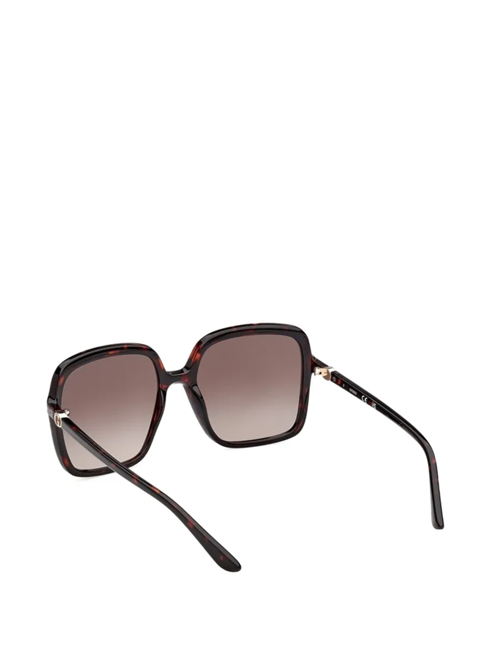 GUESS EYEWEAR Zonnebril met schildpadschild-design met vierkant montuur Bruin