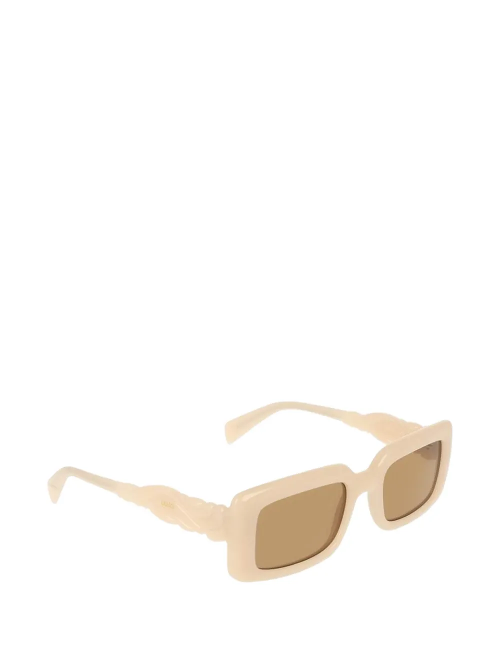 LIU JO rectangle-frame twisted-arm sunglasses - Toni neutri