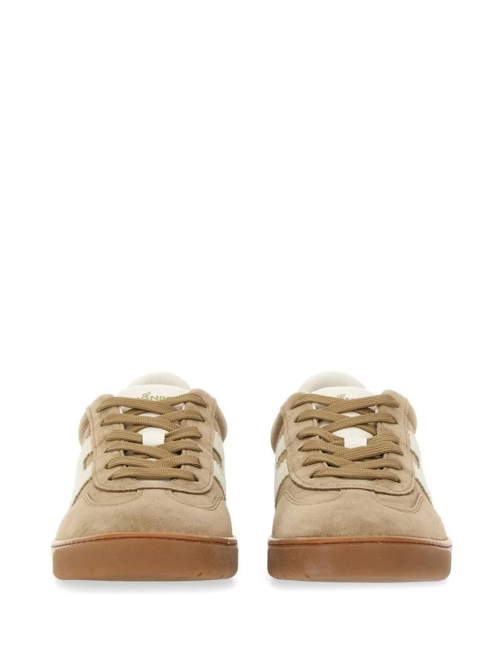 Hogan lace-up suede sneakers Beige