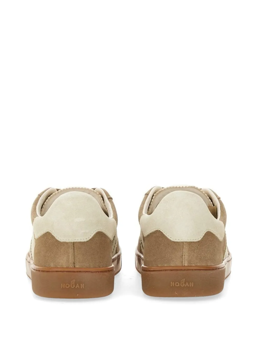 Hogan lace-up suede sneakers Beige