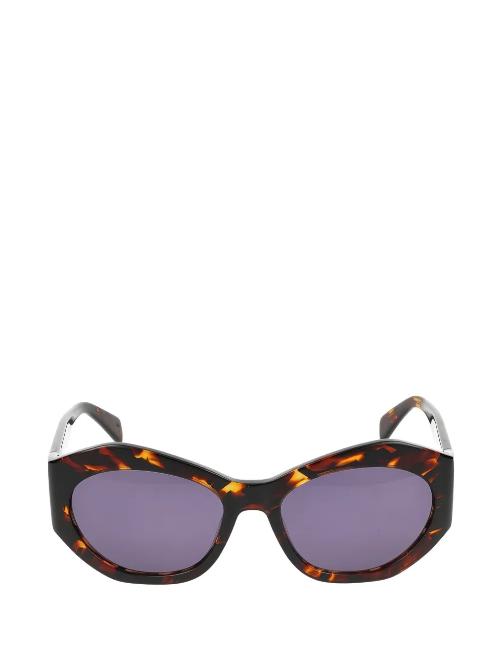 LIU JO tortoiseshell-effect geometric-frame sunglasses - Braun