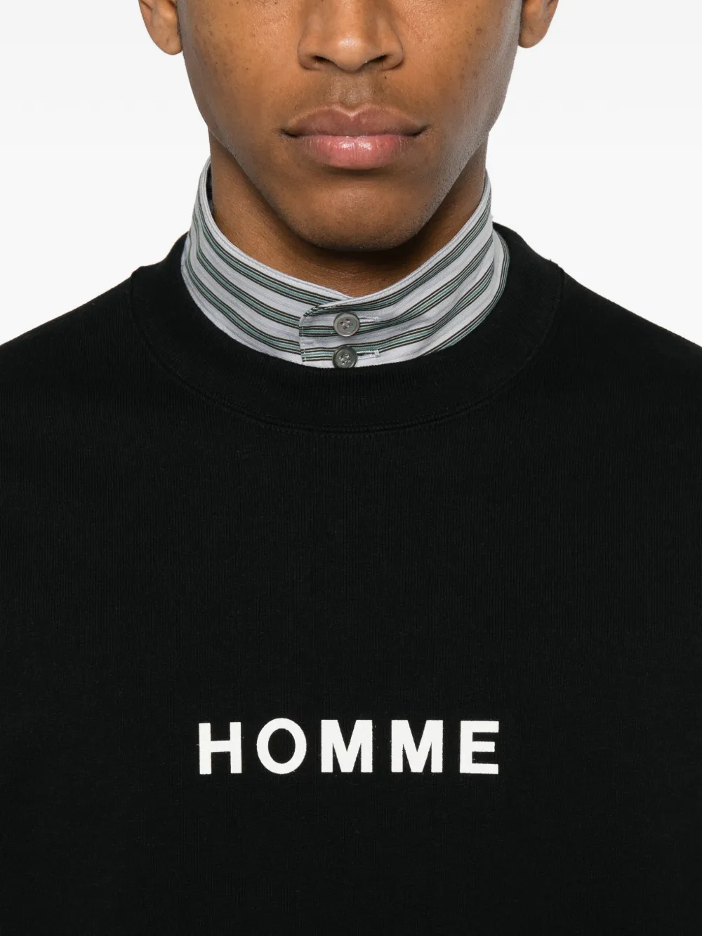 Comme des Garçons Homme Sweater met logoprint Zwart