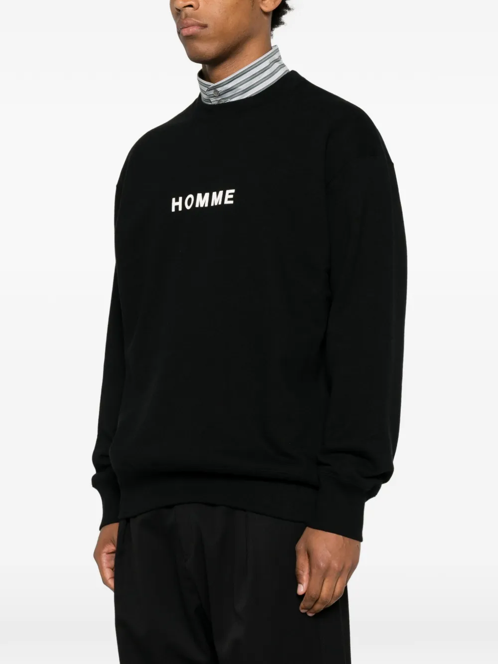 Comme des Garçons Homme Sweater met logoprint Zwart