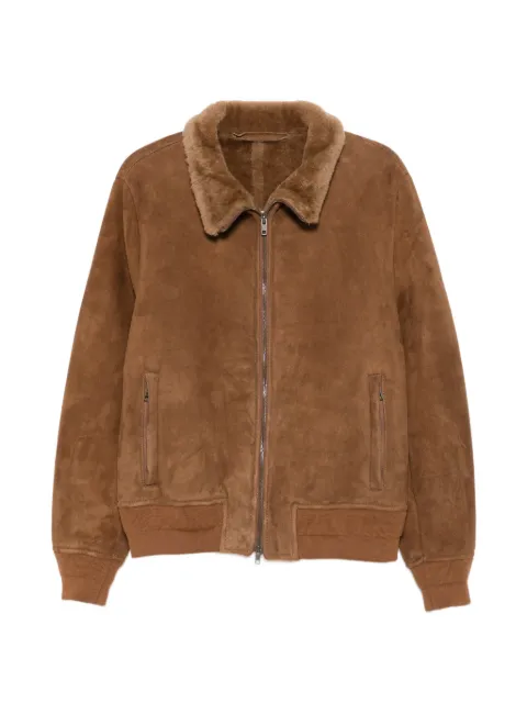 Salvatore Santoro shearling-collar suede jacket