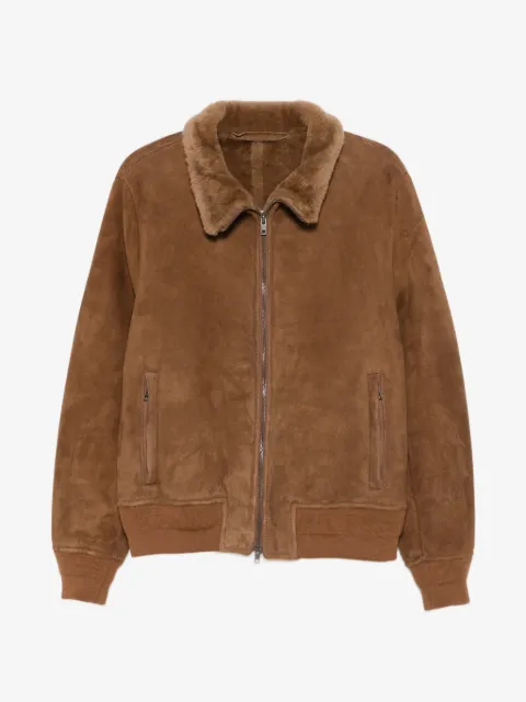 Salvatore Santoro shearling-collar suede jacket