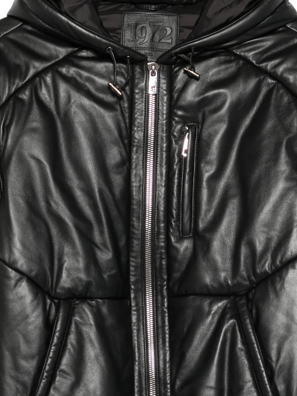  Desa 1972 Chaqueta De Piel Con Capucha - Negro 