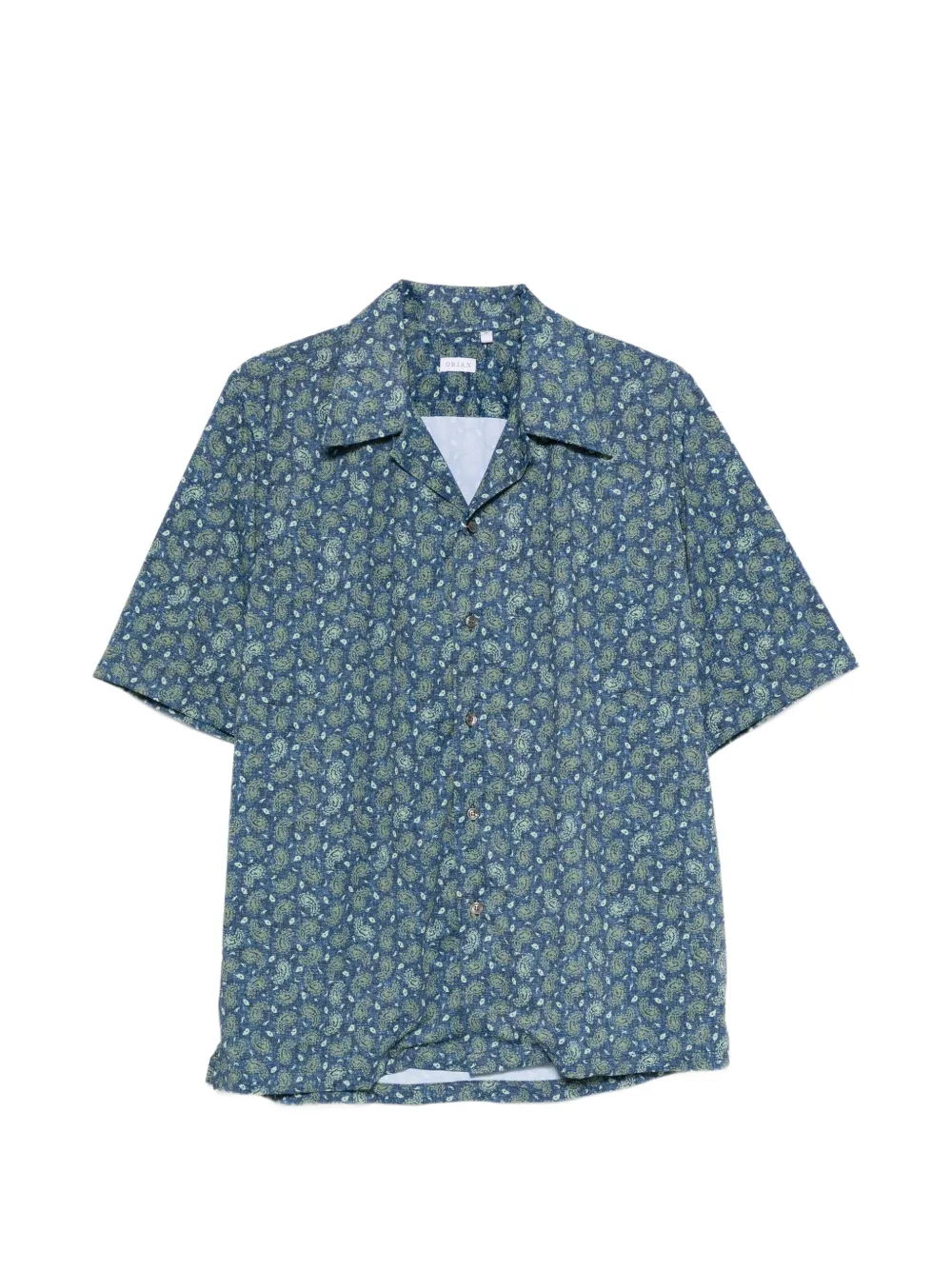 Orian paisley-print short-sleeve shirt - Blu