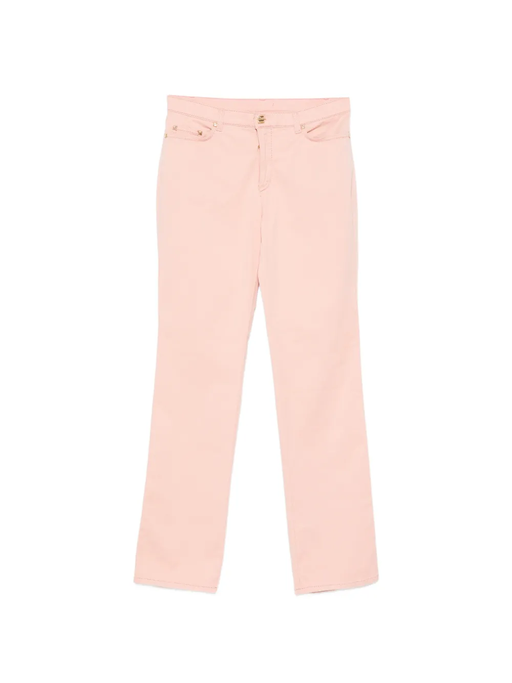Roberto Cavalli Vintage 2000s logo-patch trousers - Rosa
