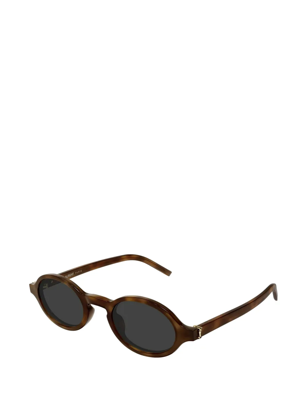 Saint Laurent Eyewear Zonnebril met ovalen montuur Bruin