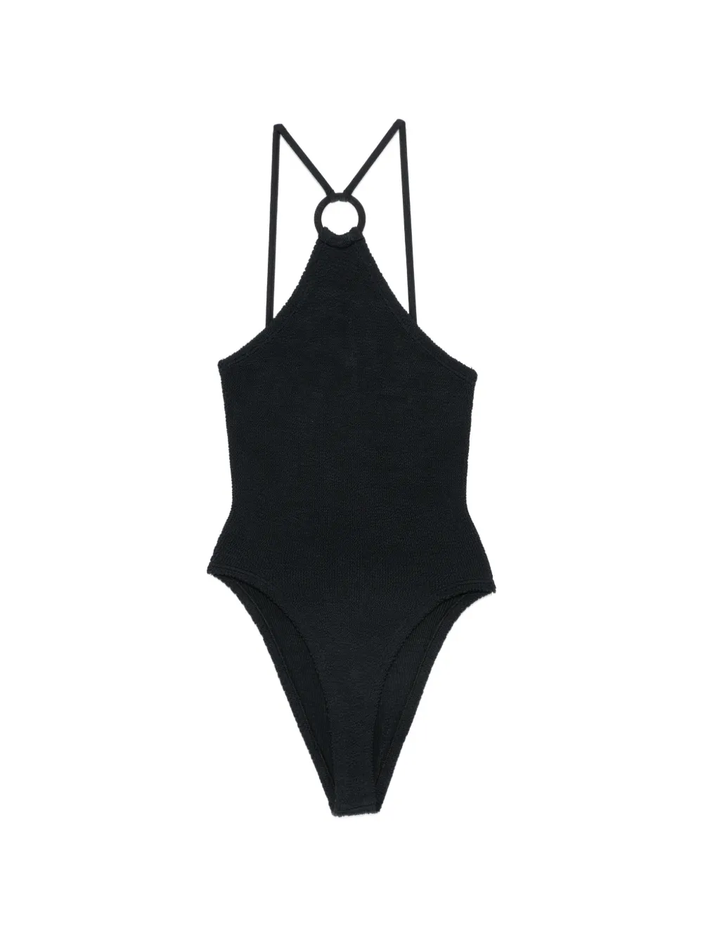 Hunza G Jasmine crinkle-effect swimsuit - Black