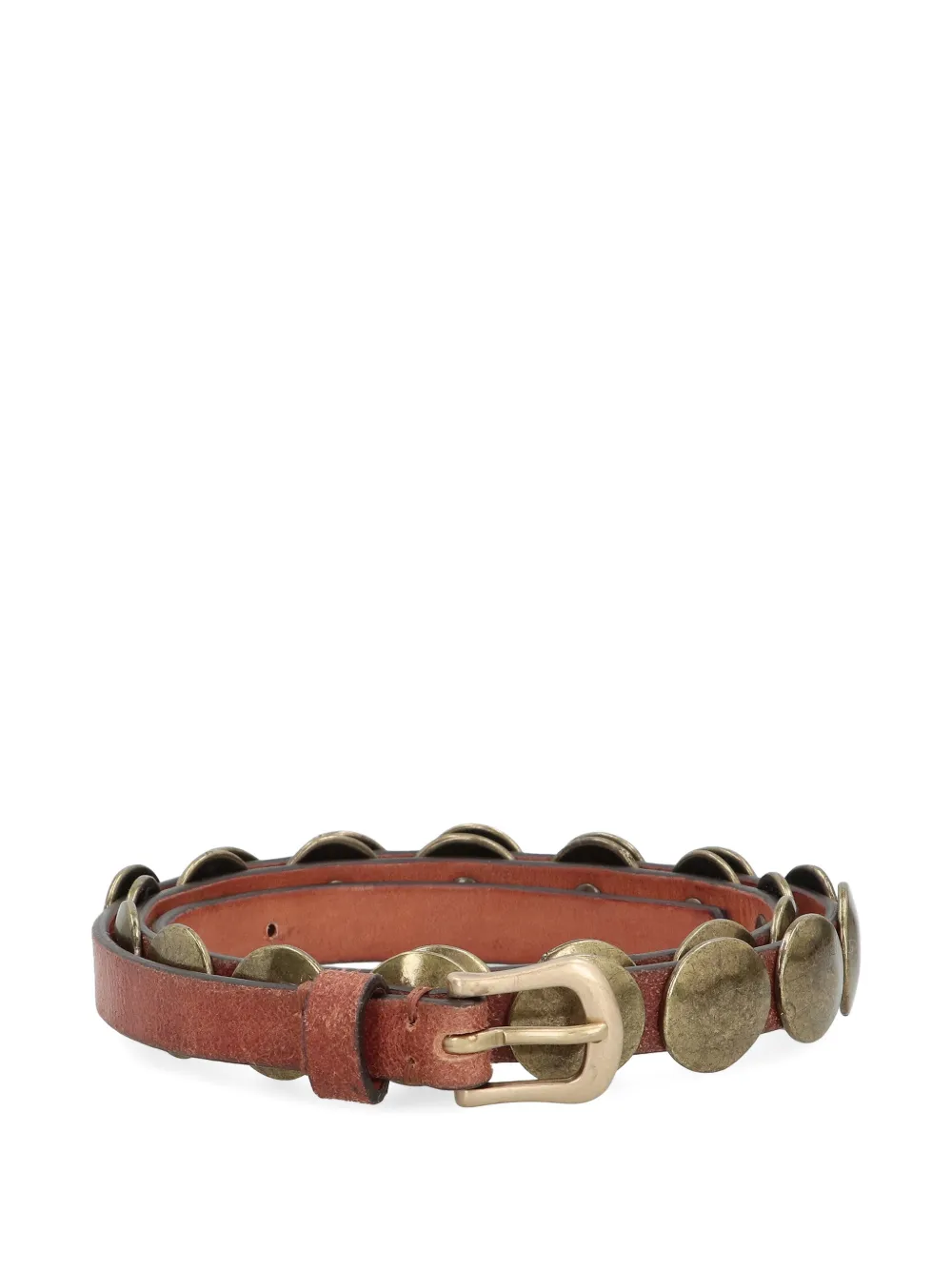 Golden Goose Trinidad stud-embellished leather belt - Marrone