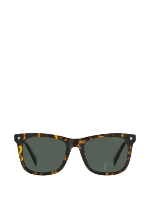 Polaroid tortoiseshell-effect rectangle-frame sunglasses