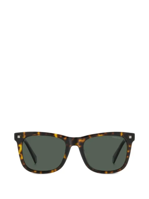 Polaroid tortoiseshell-effect rectangle-frame sunglasses