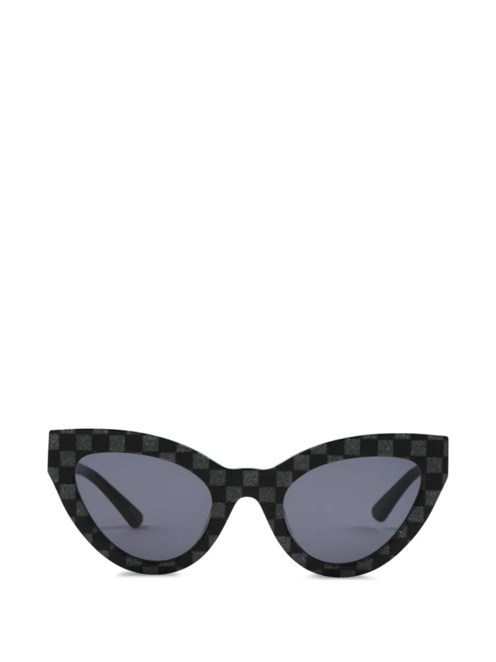 MCQ checkerboard-print cat-eye sunglasses - Nero