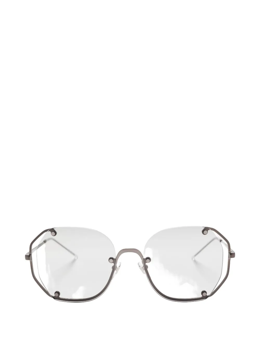 Emporio Armani geometric-frame sunglasses - Grigio