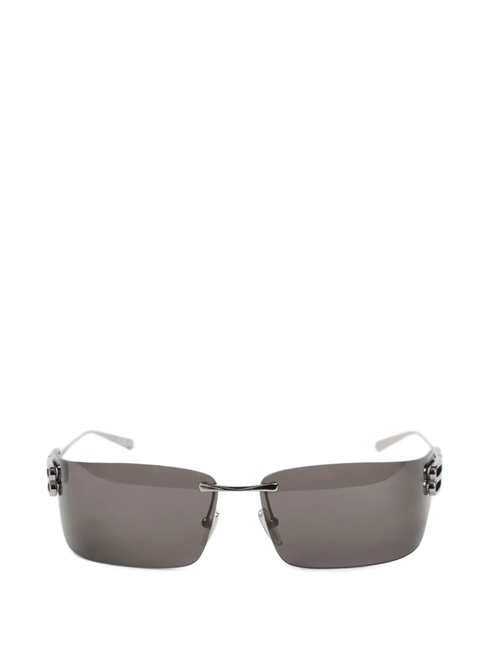 Balenciaga square-frame rimless sunglasses - Grigio