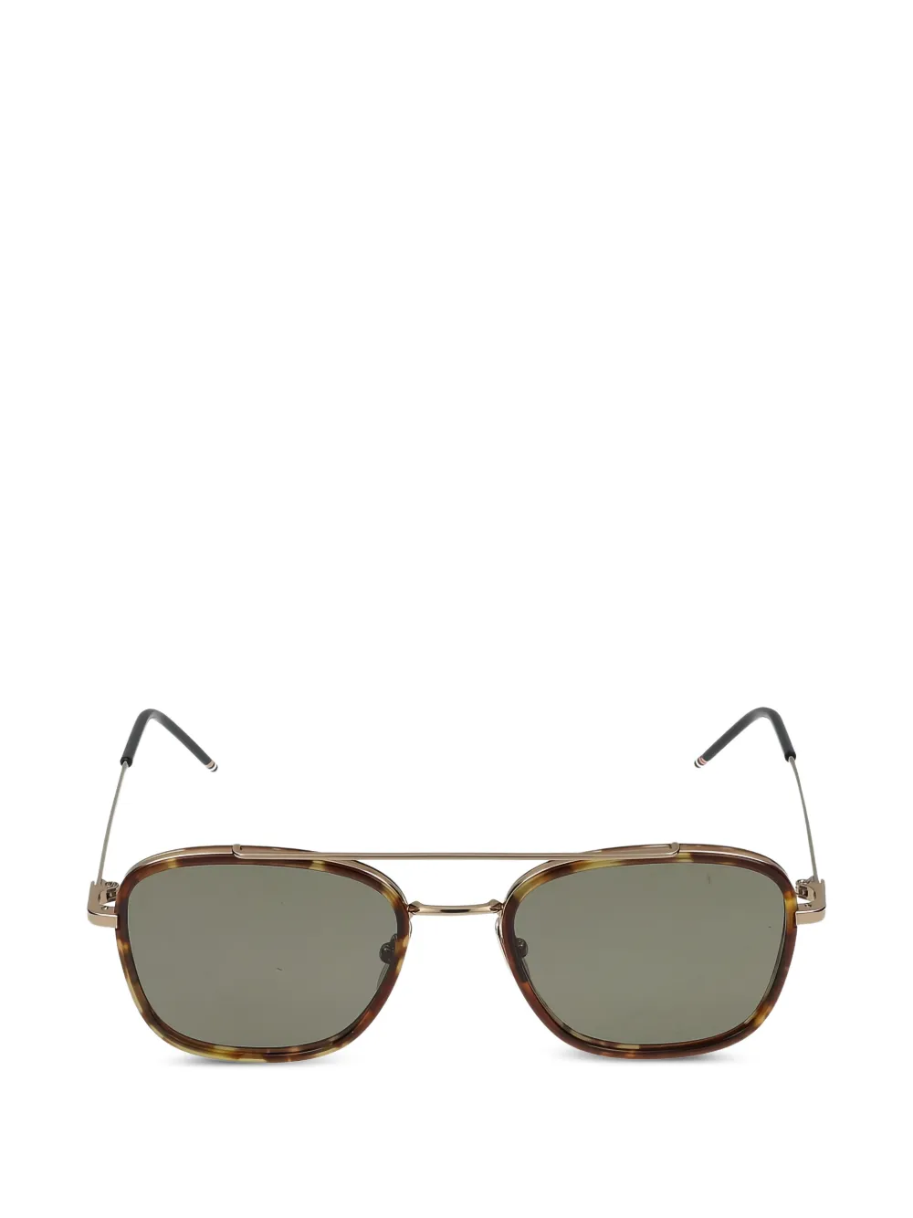 Thom Browne tortoiseshell-effect double-bridge sunglasses - Braun