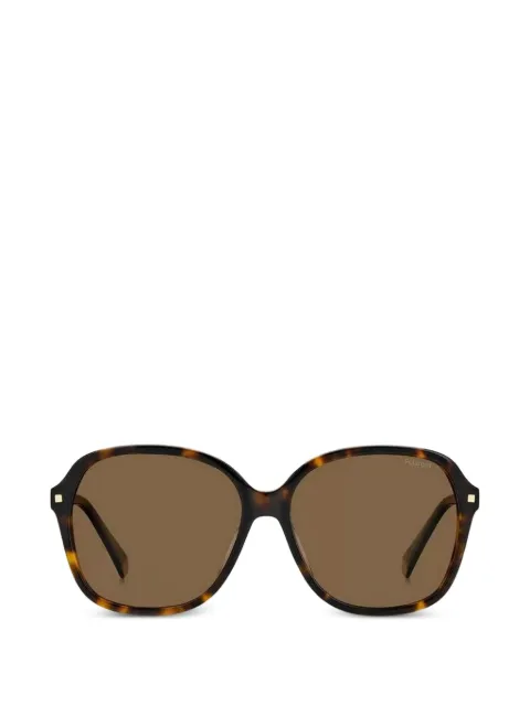 Polaroid tortoiseshell-effect butterfly-frame sunglasses