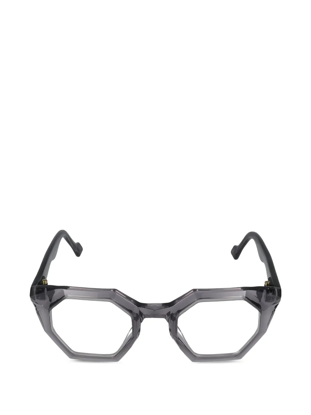 Yohji Yamamoto geometric-frame glasses - Grigio