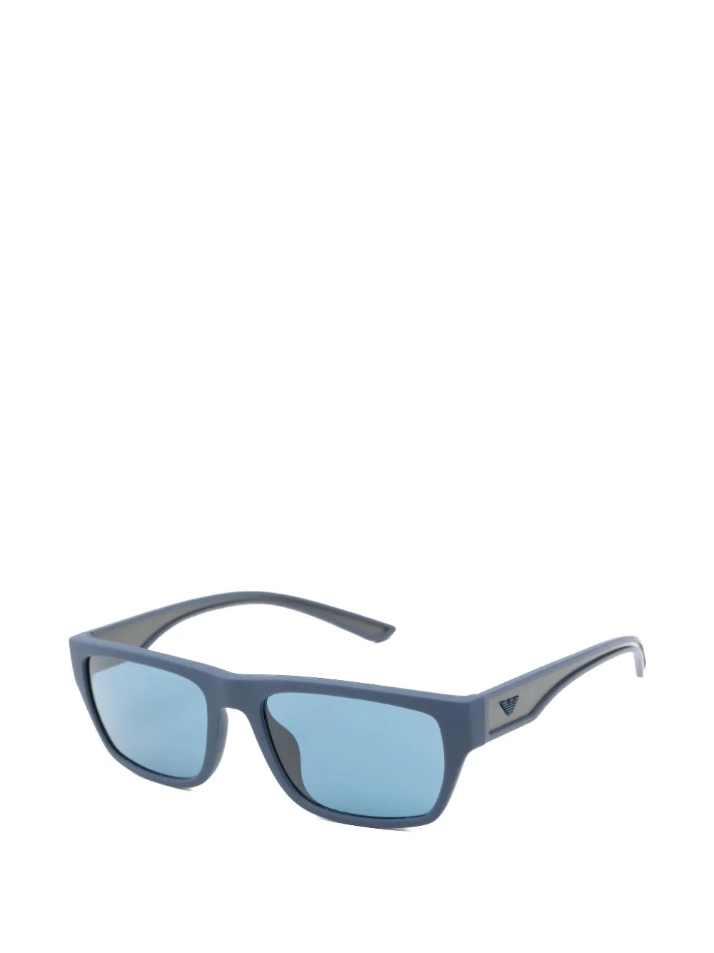 Emporio Armani Zonnebril met rechthoekig montuur Blauw