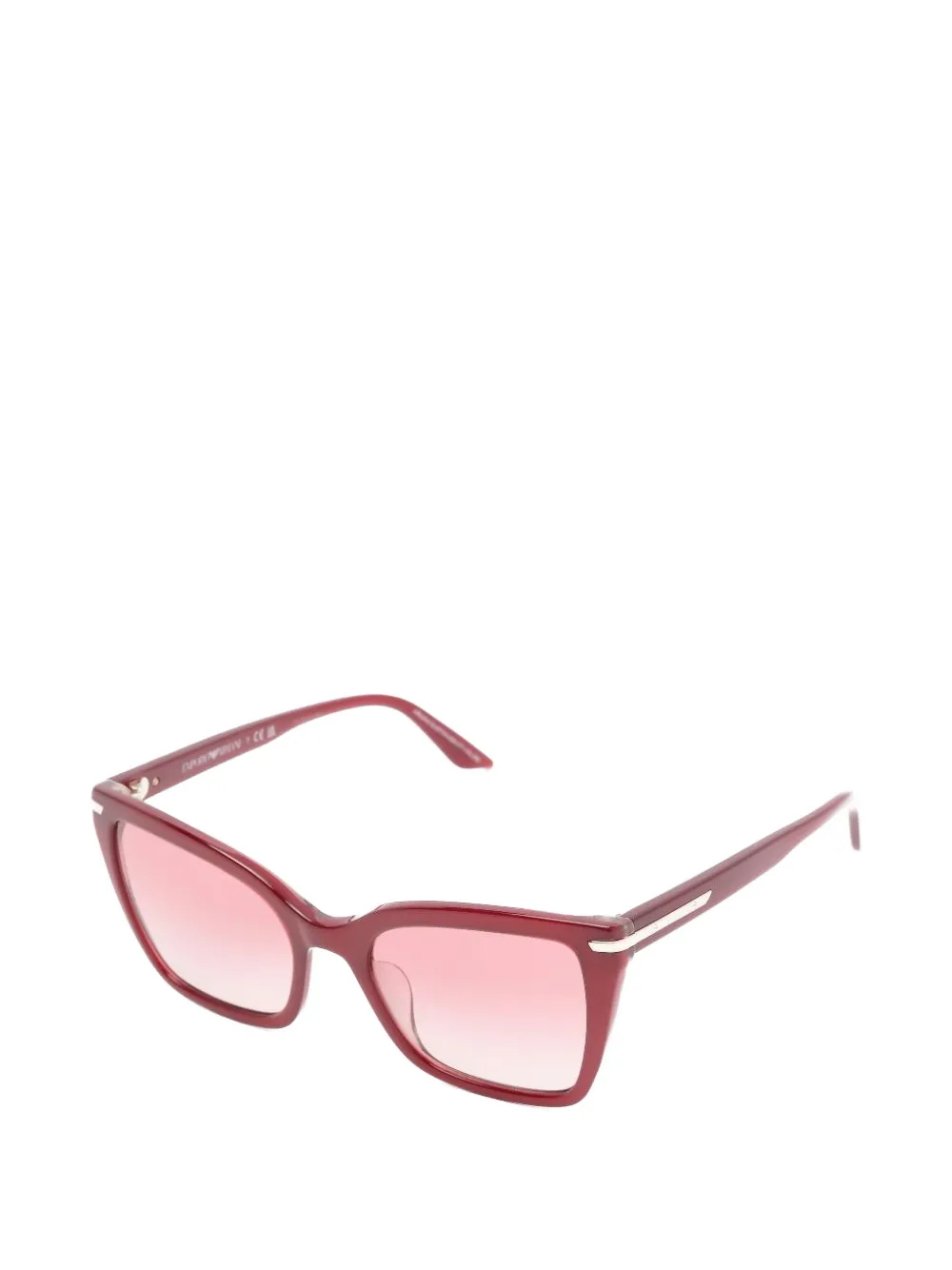 Emporio Armani Zonnebril met vierkant montuur Rood