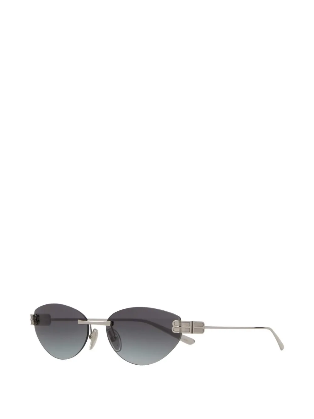 Balenciaga SILVER METAL GOSSIP SUNGLASSES - Argento