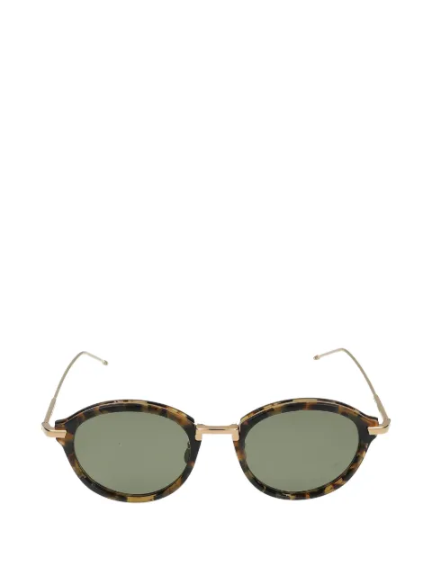 Thom Browne Eyewear tortoiseshell-effect round-frame sunglasses