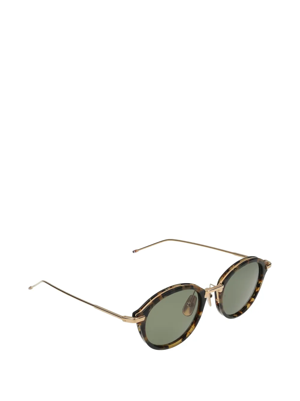 Thom Browne Eyewear Zonnebril met rond montuur Bruin