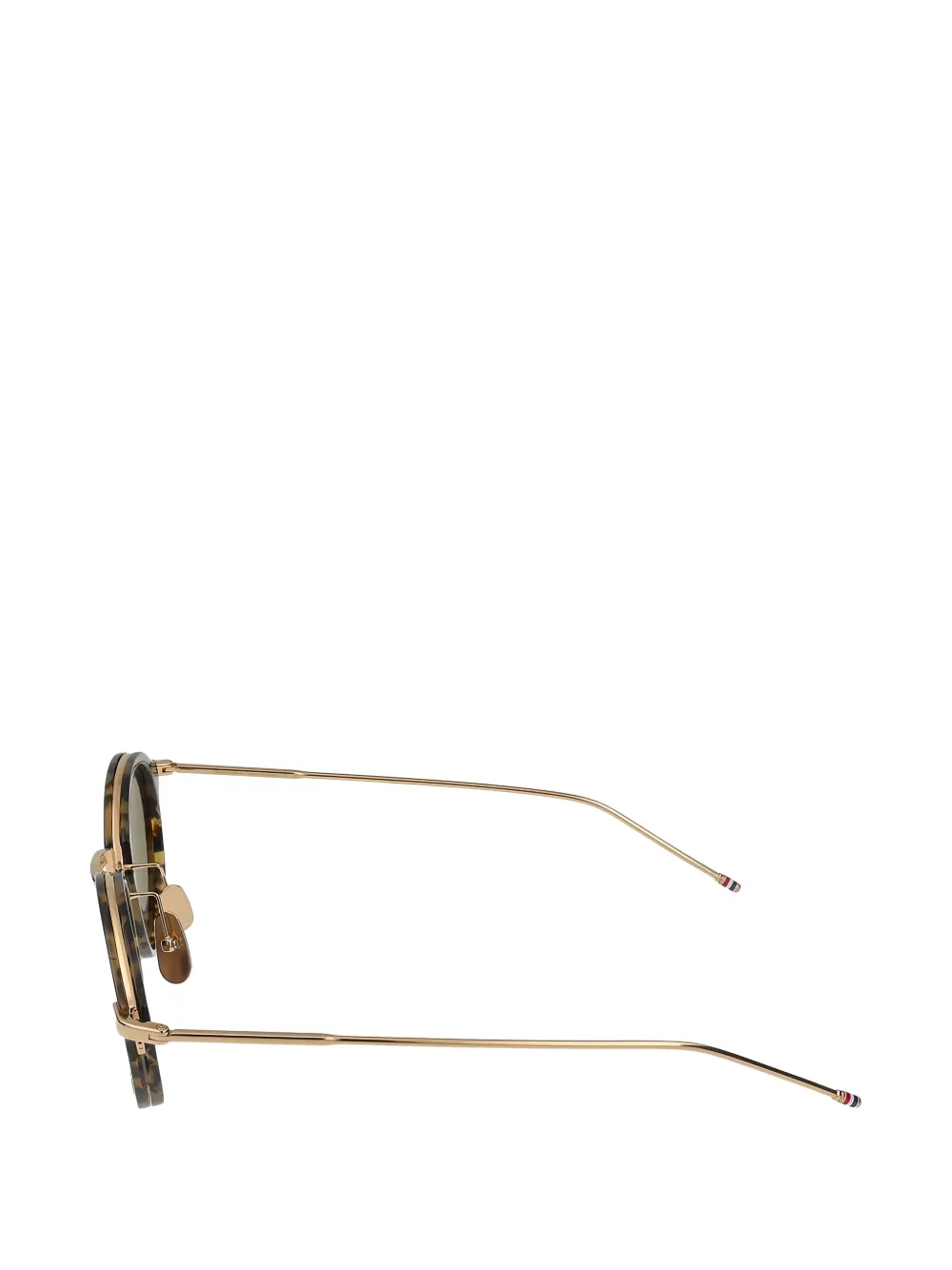 Thom Browne Eyewear Zonnebril met rond montuur Bruin