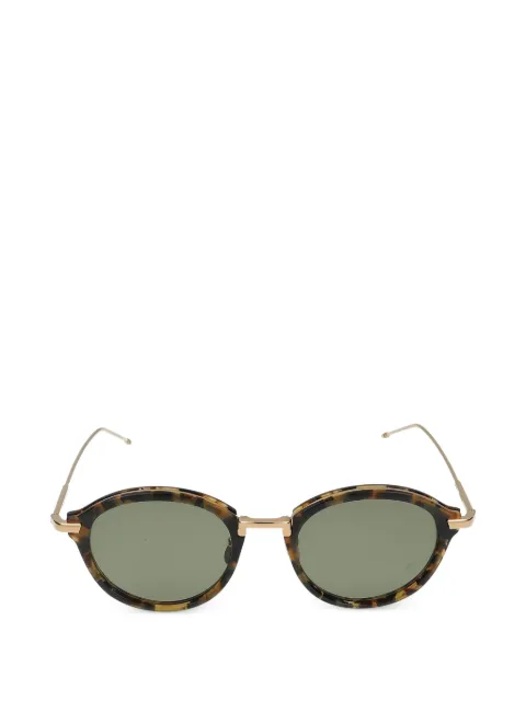 Thom Browne Eyewear tortoiseshell-effect round-frame sunglasses