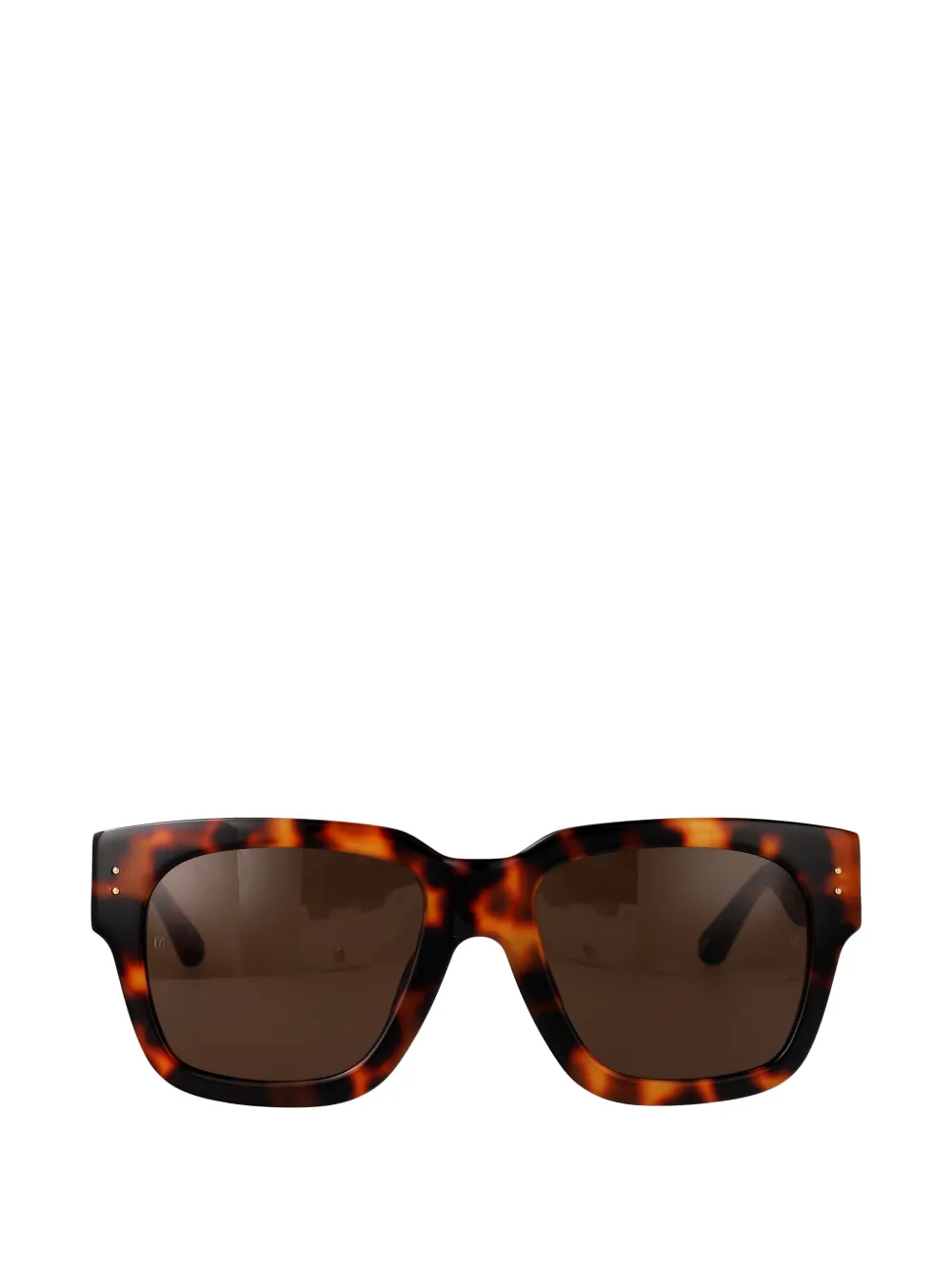 Linda Farrow tortoiseshell-effect square-frame sunglasses - Marrone