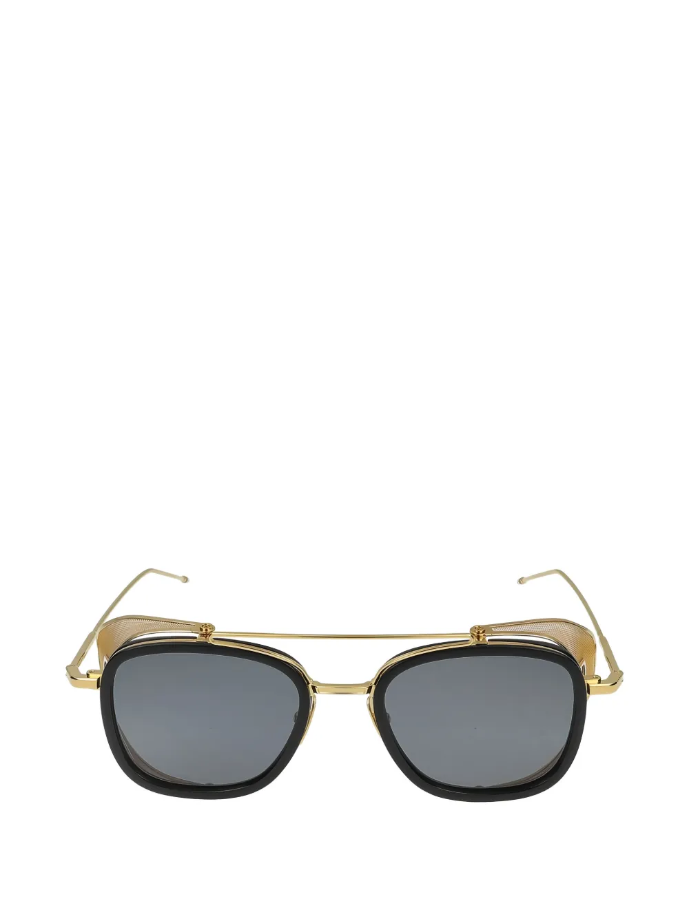 Thom Browne mesh-shield square-frame sunglasses - Nero
