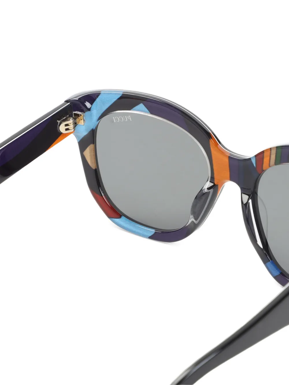 PUCCI Zonnebril met geometrisch montuur Zwart