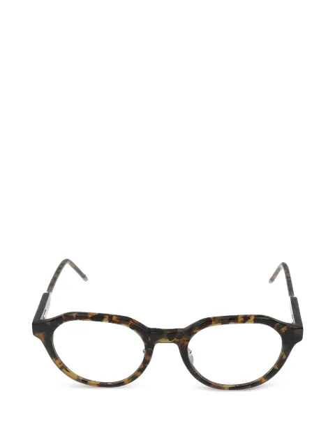 Thom Browne tortoiseshell-effect round-frame glasses
