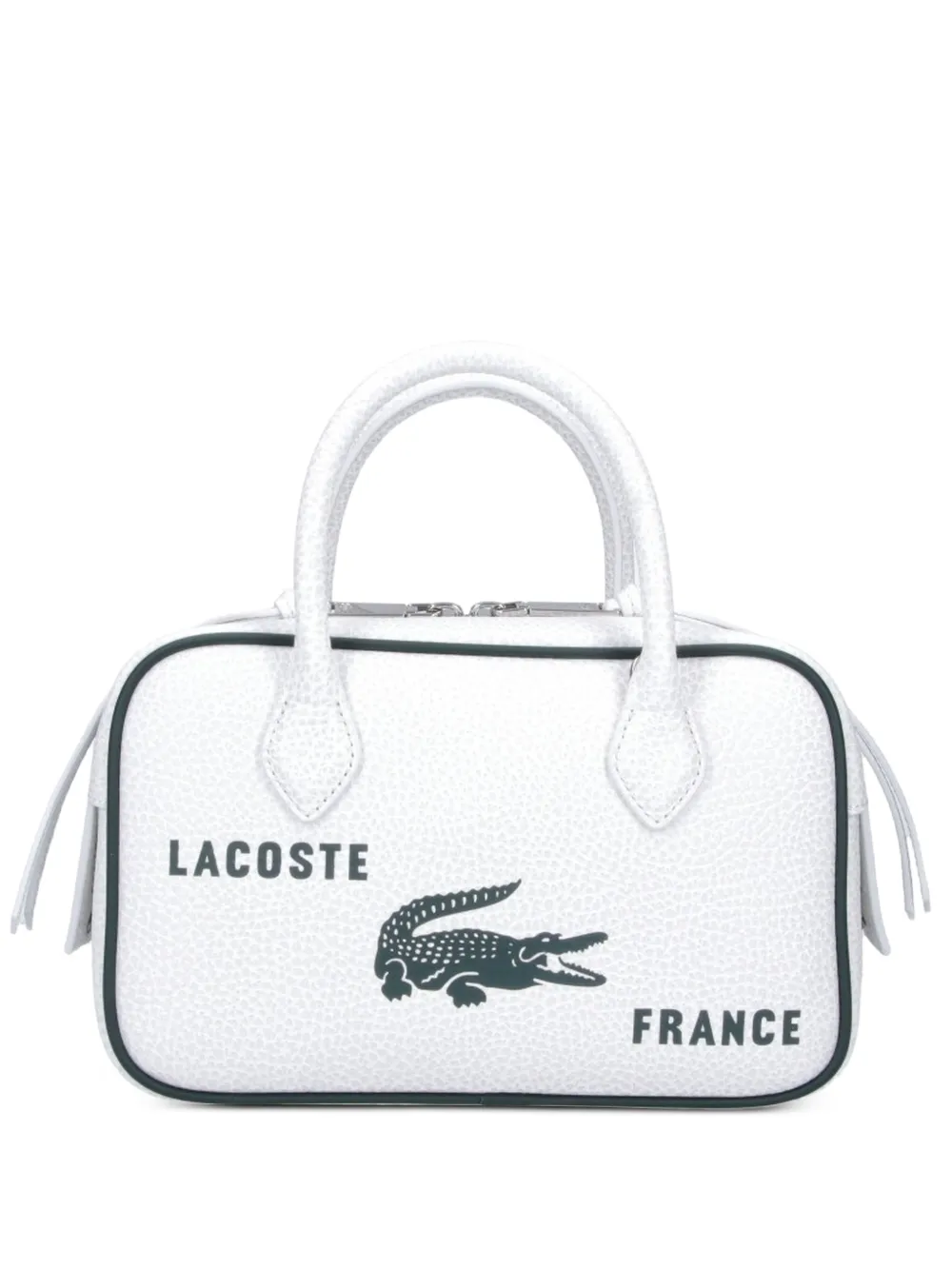 Lacoste logo print tote bag - White