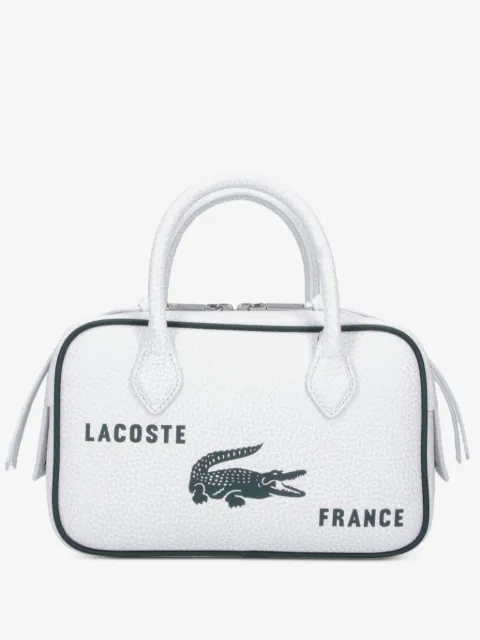 Lacoste logo print tote bag