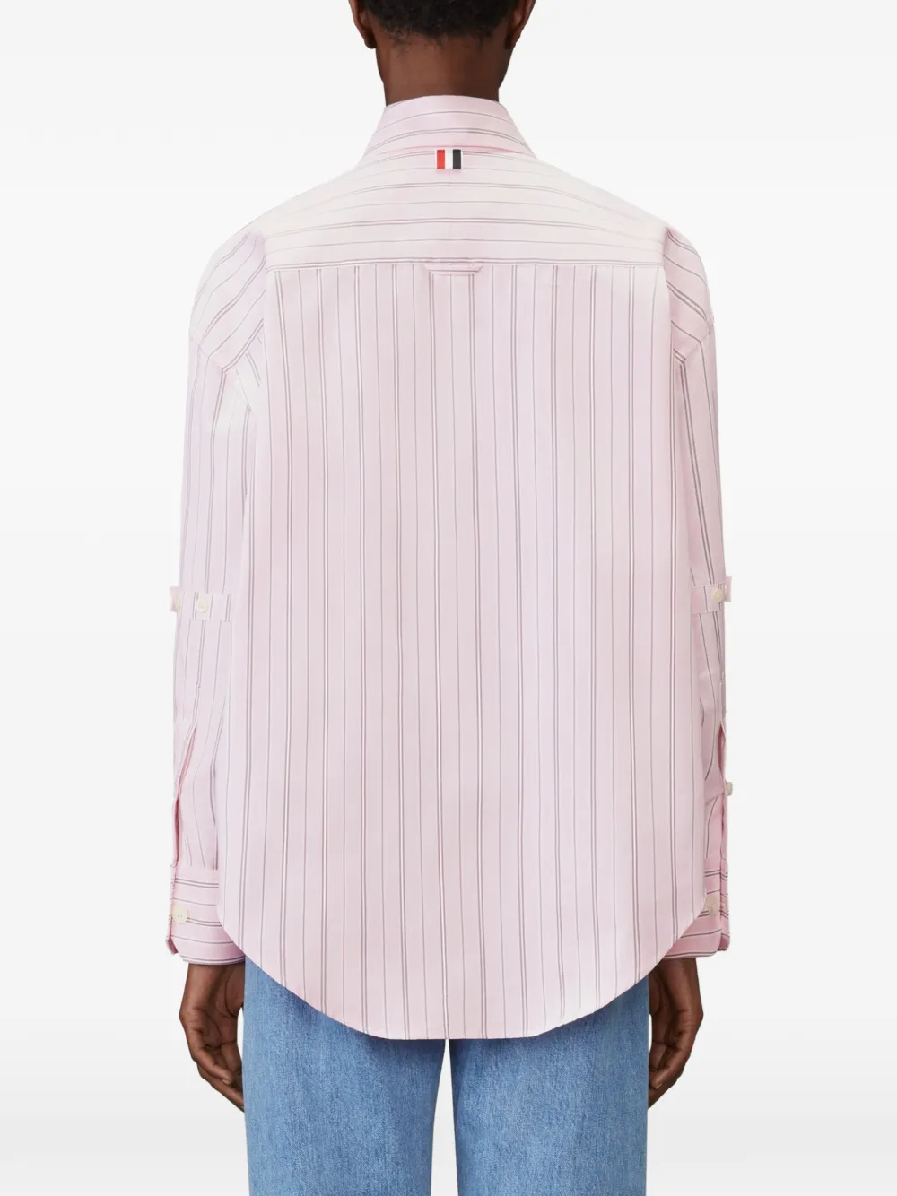 Thom Browne Gestreept shirt Roze