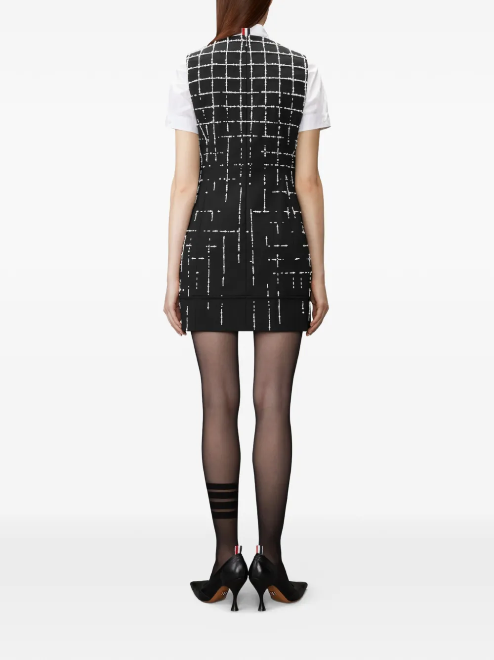 Thom Browne Mini-jurk verfraaid met kralen Zwart