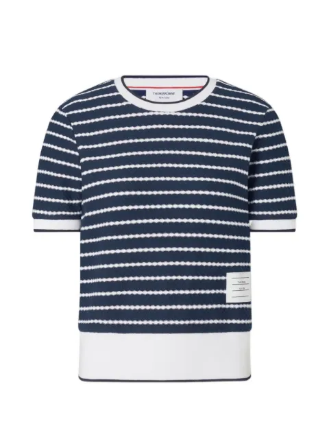 Thom Browne striped honeycomb rib T-shirt