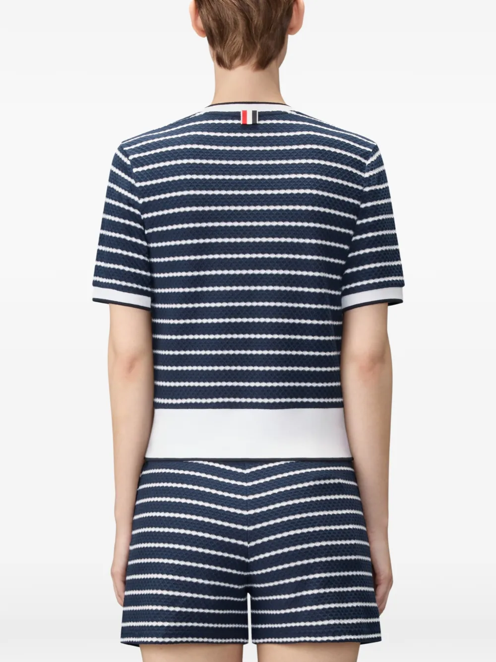 Thom Browne Gestreept T-shirt Blauw