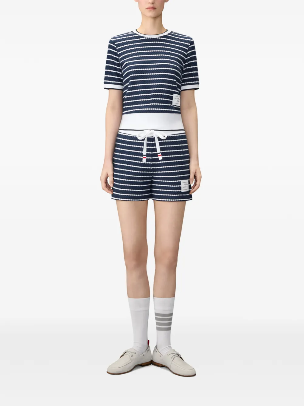 Thom Browne Gestreept T-shirt Blauw