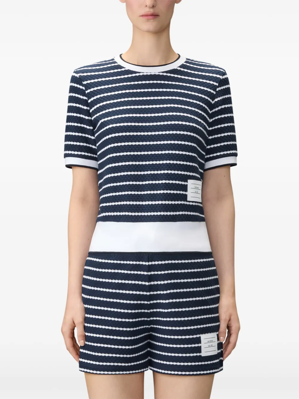 Thom Browne Gestreept T-shirt Blauw