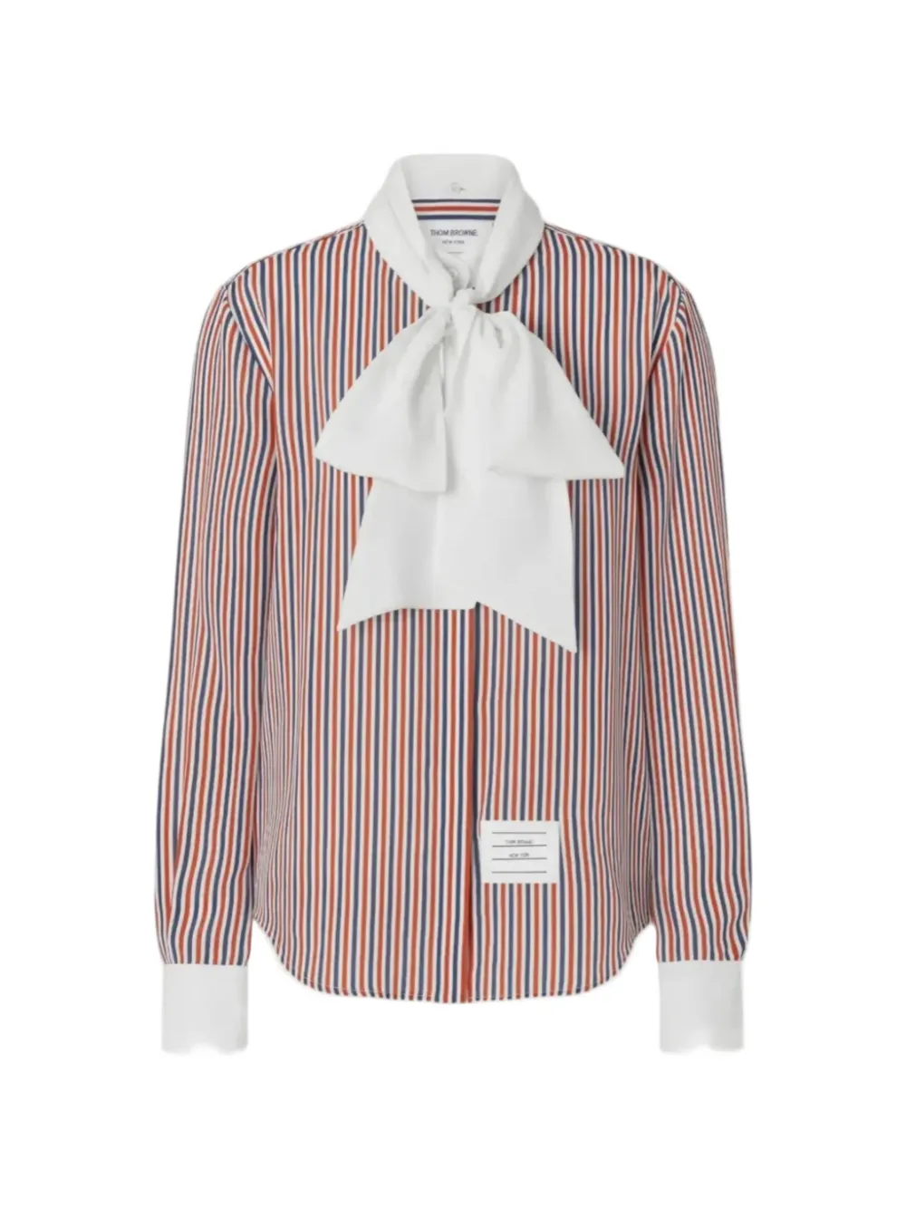 Thom Browne Gestreepte blouse met afneembare kraag Rood