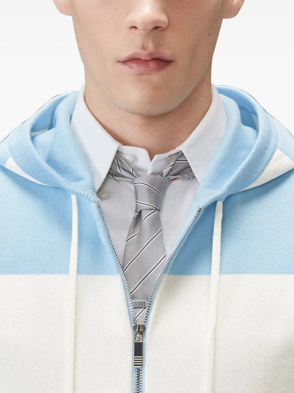 Thom Browne Gestreepte hoodie Blauw