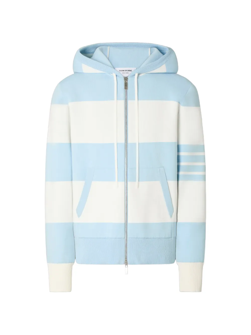 Thom Browne Hector 4-Bar rugby hoodie met rits Blauw