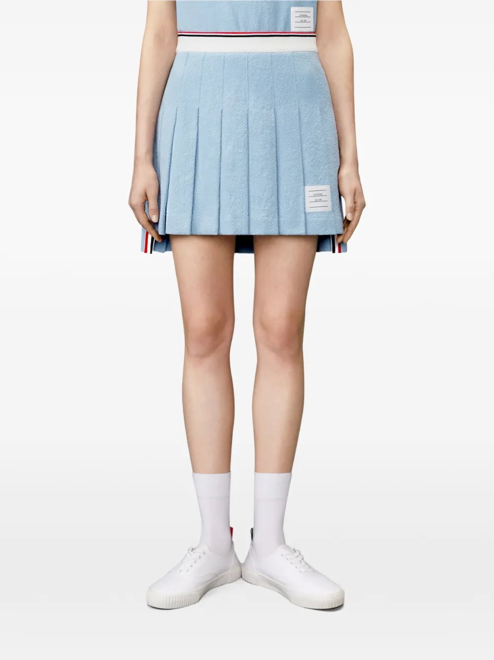 Thom Browne Mini-plooirok Blauw