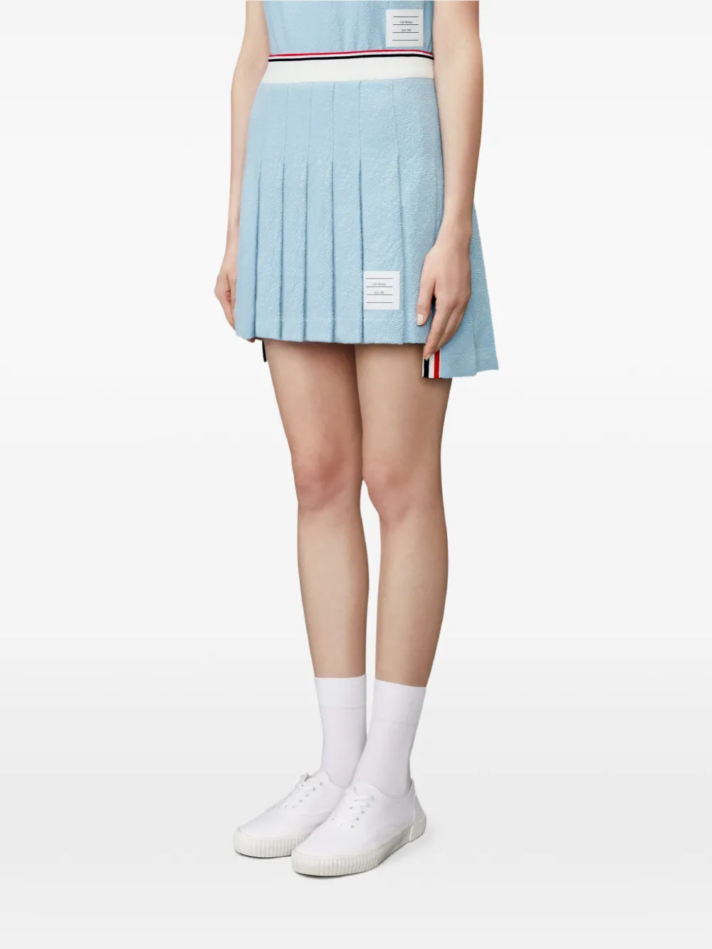 Thom Browne Mini-plooirok Blauw