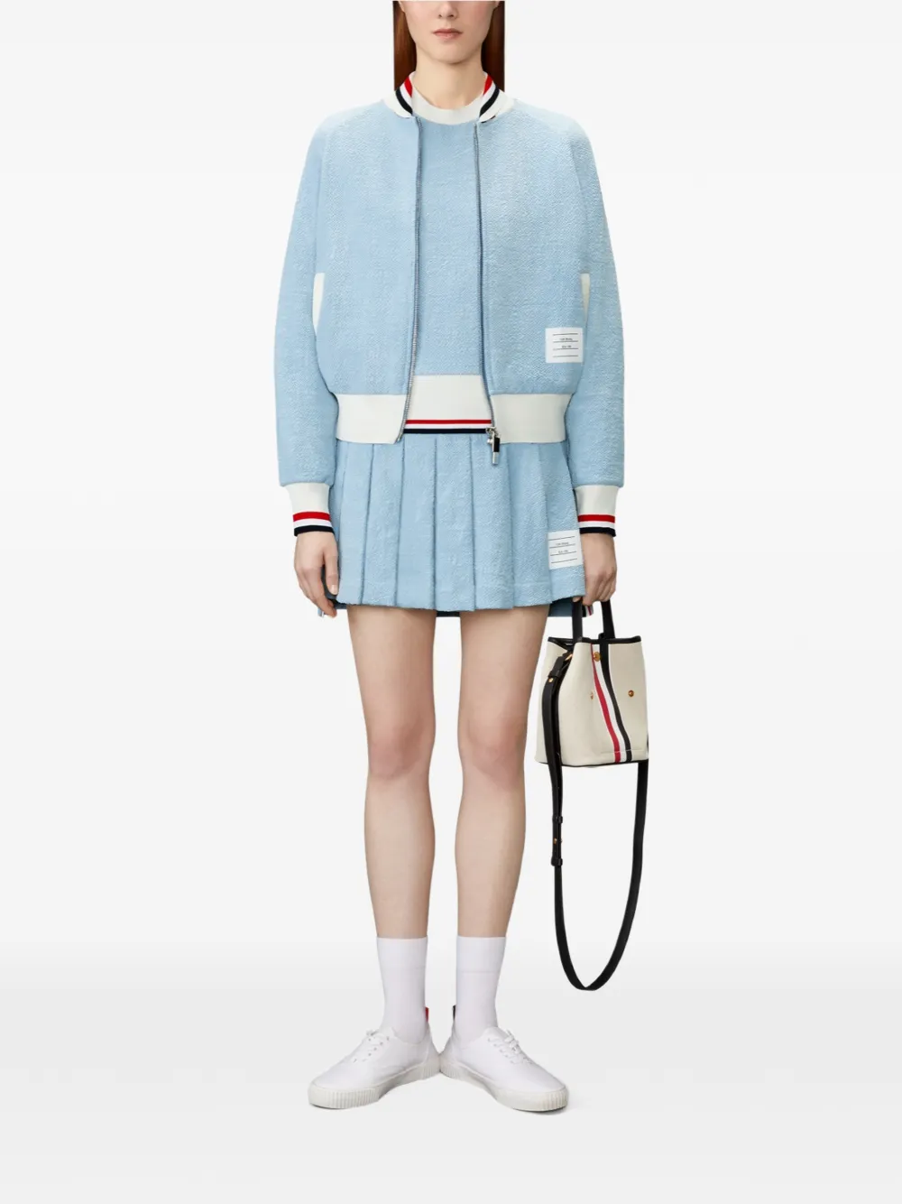 Thom Browne Mini-plooirok Blauw